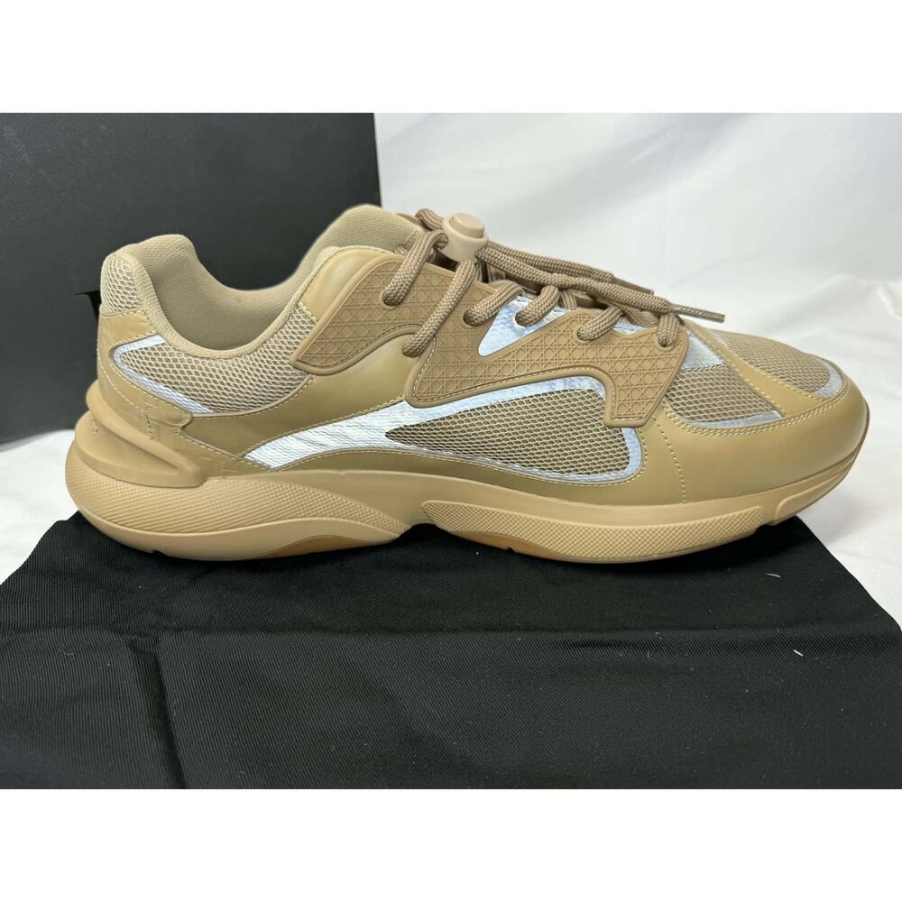 Dior B24 Beige Mesh Leather Trainers Size 46 EU/ 13 US SPB-TS 343339 - Picture 4 of 13